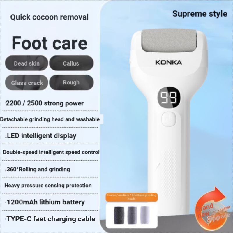 Máy mài chân điện KONKA KONKA Tẩy tế bào chết Dụng cụ tiện dụng Bàn chân gót chân Máy mài chân điện 
