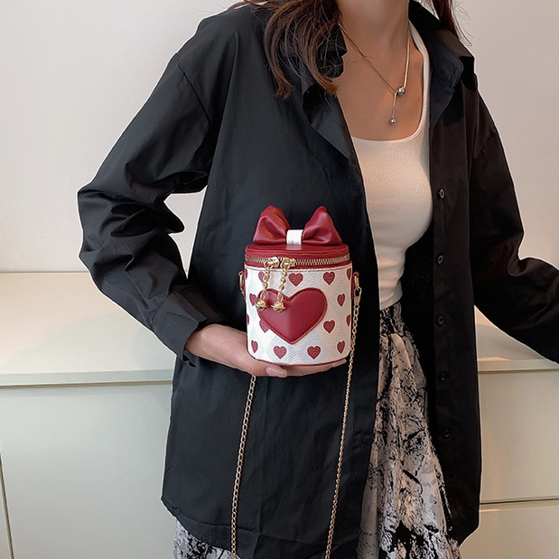 Túi Đeo Chéo Mini Hình Tròn Họa Tiết Nổi Bật Thời Trang Hàn Quốc 2023