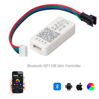 Bộ điều khiển pixel sp110e bluetooth ws2811 ws2812b ws2812 dimmer sk6812 rgb rgbw apa102 ws2801 pixels led strip ios android