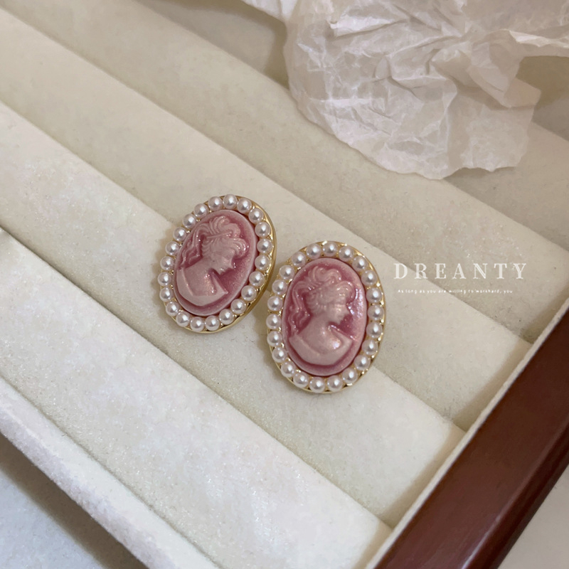 Bông Tai Bạc Hình Oval Đính Ngọc Trai Thời Trang Dành Cho Nữ