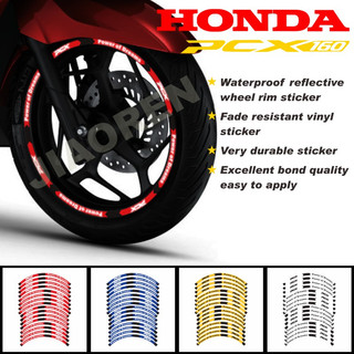 Tem dán vành xe máy phản quang honda pcx 160 150 125 miếng dán phản quang trang trí vành bánh xe