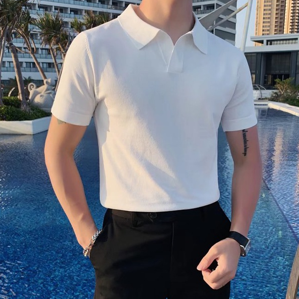 Áo Thun Polo Ngắn Tay Thoáng Khí Mau Khô Thời Trang Mùa Hè Dành Cho Nam / Size M-3xl