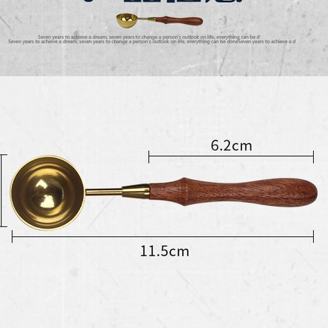 Muỗng Múc Sáp Niêm Phong Tay Cầm Bằng Gỗ Hồng
