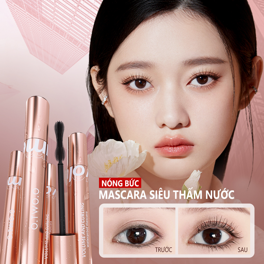 O.TWO.O Mascara  chống nước chống nhòe lâu phai 36h cho hàng mi dày dài và cong vút 90g