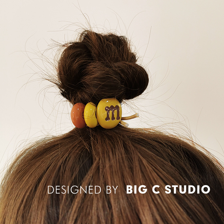 Dây Buộc Tóc Dây Cột Tóc Dễ Thương Với Mặt Dây Chuyền Vui Đậu M Phụ Kiện Thời Trang Cho Nữ AB267