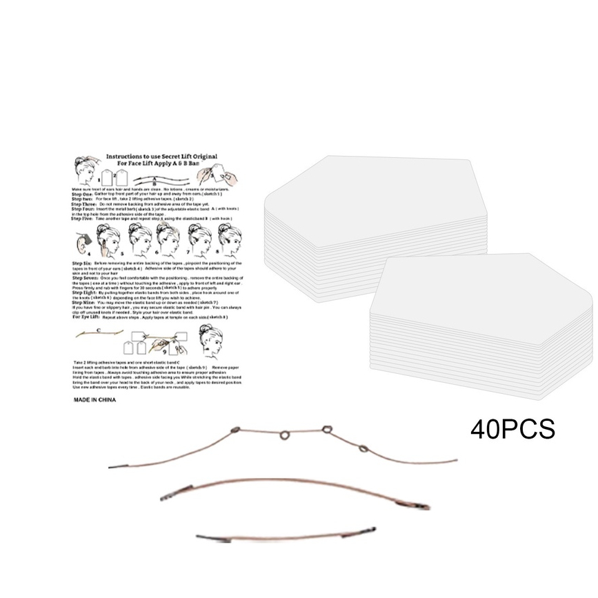 Set 40 Miếng Dán Nâng Cơ Mặt Tạo Cằm Chữ V Săn Chắc Da LEWEDO