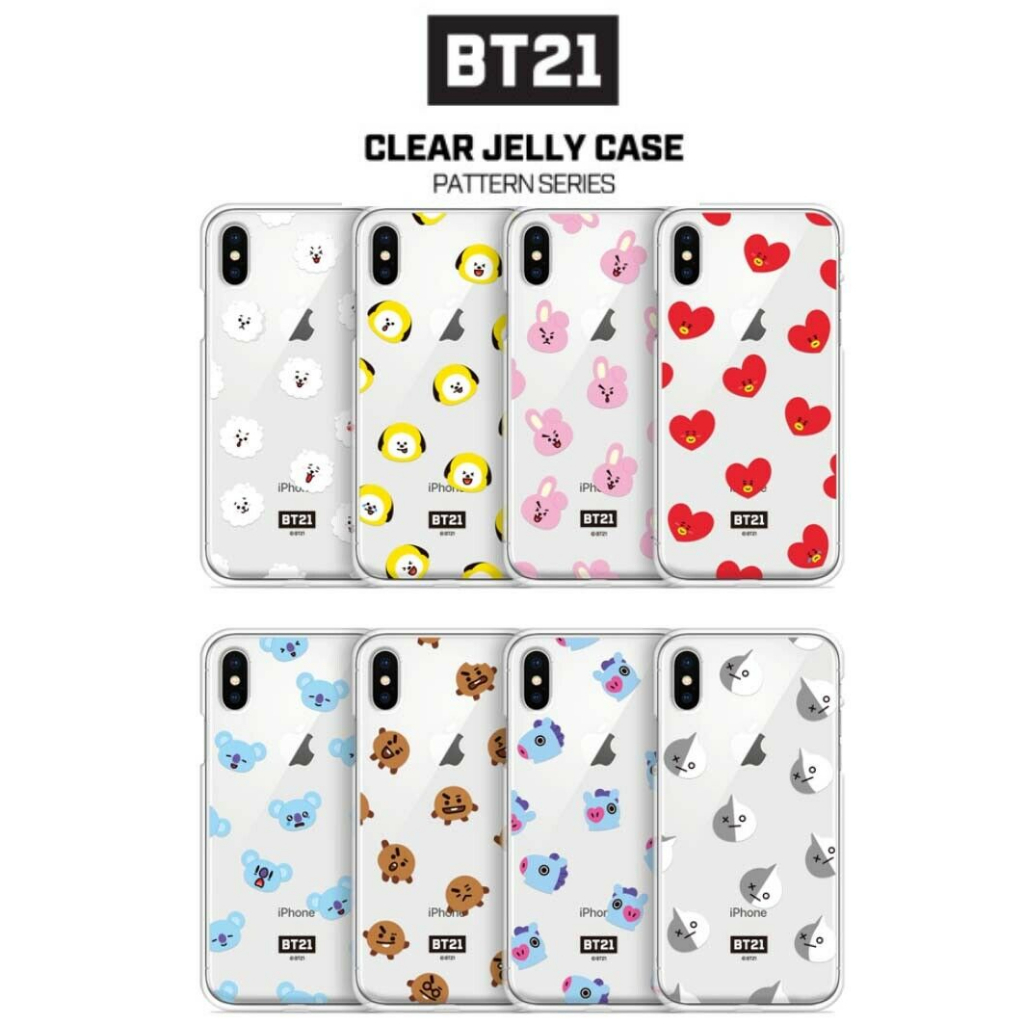 Ốp Điện Thoại Dẻo Trong Suốt Họa Tiết Hoạt Hình BT21 Dễ Thương Cho iPhone X / XS, XR, 7 / 8, 7 + / 8 +