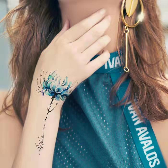 Hình Xăm Dán Tạm Thời Họa Tiết Hoa Chống Thấm Nước Lâu Trôi Cho Nam Và Nữ