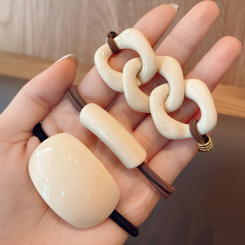 Dây Buộc Tóc Dây Cột Tóc Với Mặt Dây Chuyền Đơn Giản Acrylic Phụ Kiện Thời Trang Cho Nữ AB271