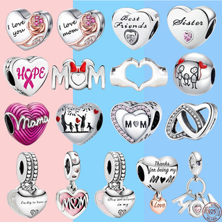 Mặt dây chuyền bạc 925 hình trái tim diy dành cho nữ pandora 925