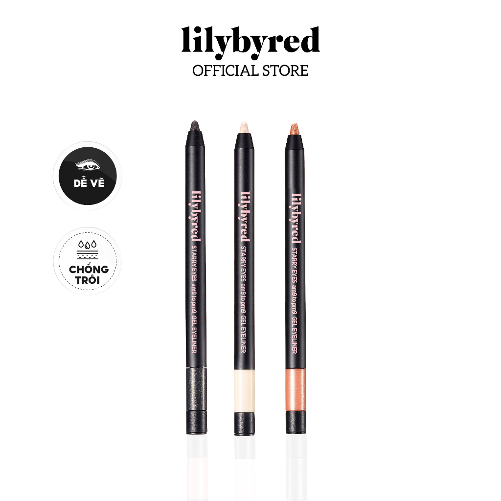 Chì Kẻ Mắt Lâu Trôi Nhiều Màu Sắc LILYBYRED Starry Eyes AM9 To PM9 Gel Eye Liner 0.5g