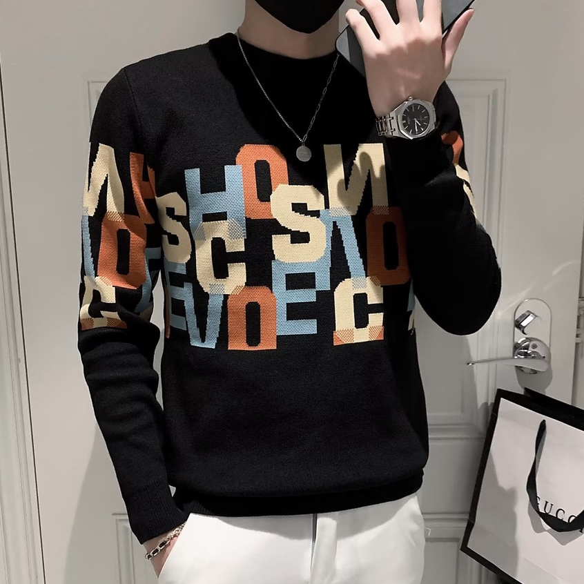Áo Sweater Cổ Tròn Dáng Rộng In Chữ Nhiều Màu Sắc Thời Trang Đường Phố [A153]