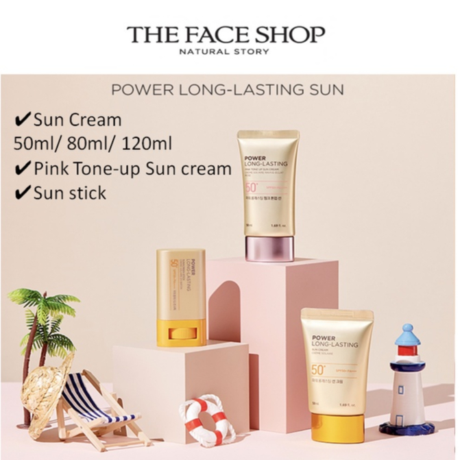 [The Face Shop] Kem Chống Nắng Lâu Trôi Tông Hồng Kem Chống Nắng