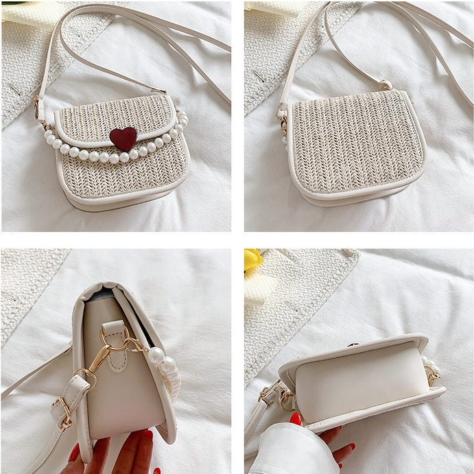 Túi Xách Đeo Vai Vải Dệt Phong Cách Thời Trang Retro Dành Cho Nữ