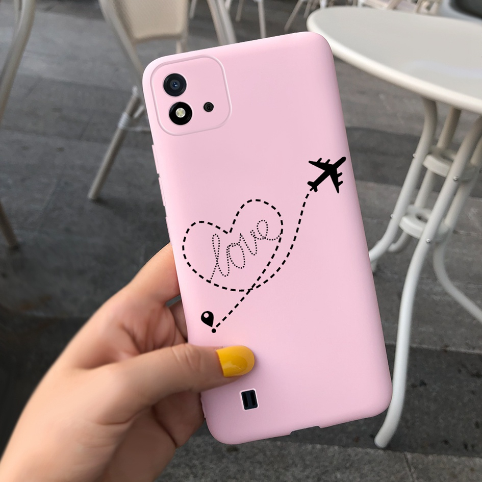 Ốp Điện Thoại Mềm Mặt Nhám Vẽ Hình Cô Gái Dễ Thương Dành Cho Realme C11 2021 Realme C20 C20A RMX3063 RMX3061