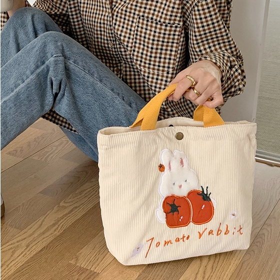 ❤ Túi xách dễ thương Nút bấm đóng dày Mẫu tote nhỏ thời trang để đi mua sắm
