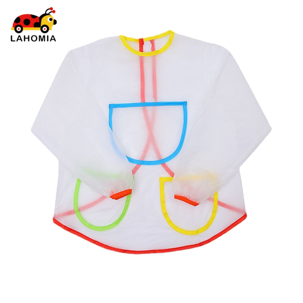 LAHOMIA Tạp dề vẽ tranh tay dài chống thấm nước độc đáo cho trẻ em