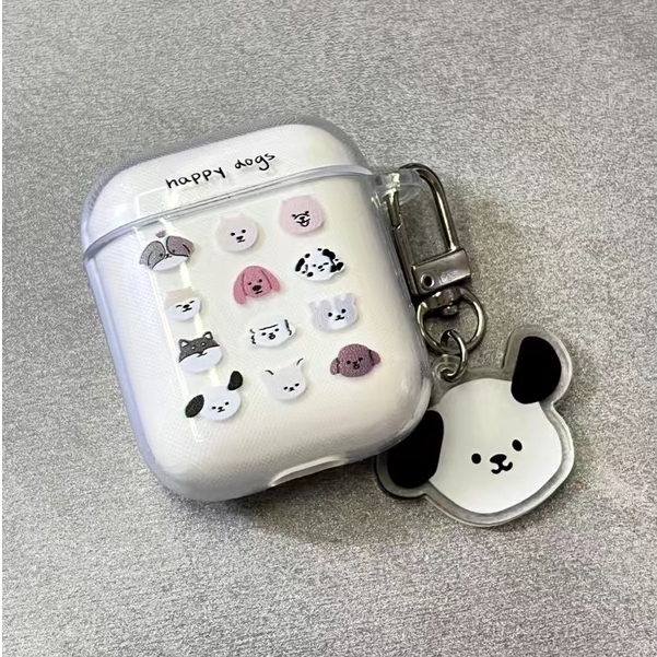 Vỏ Bảo Vệ Hộp Sạc Tai Nghe Bluetooth airpods pro 1 2 3 Chống Sốc Hình Cún Dễ Thương phim hoạt hình apple