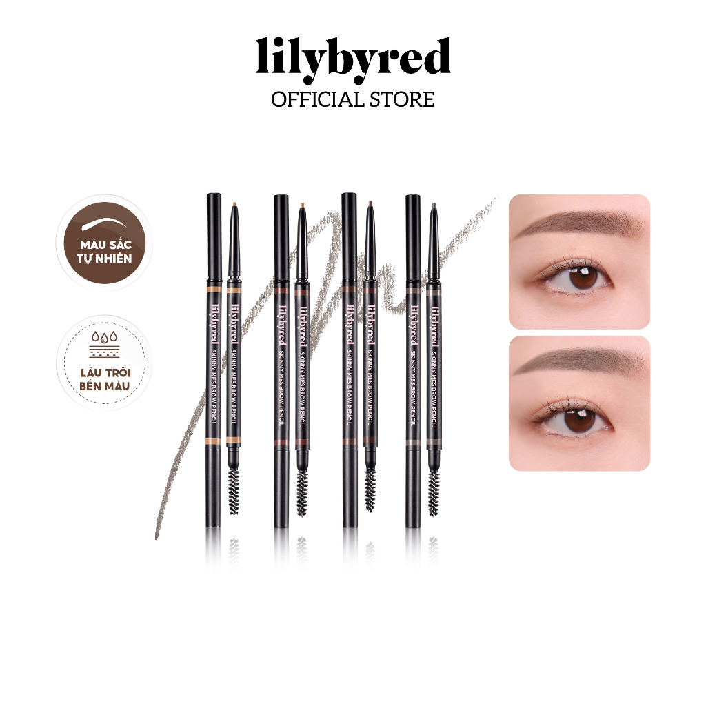 Bút Chì Kẻ Lông Mày Siêu Mảnh Lilybyred Skinny Mes Eyebrow Pencil 0.09g