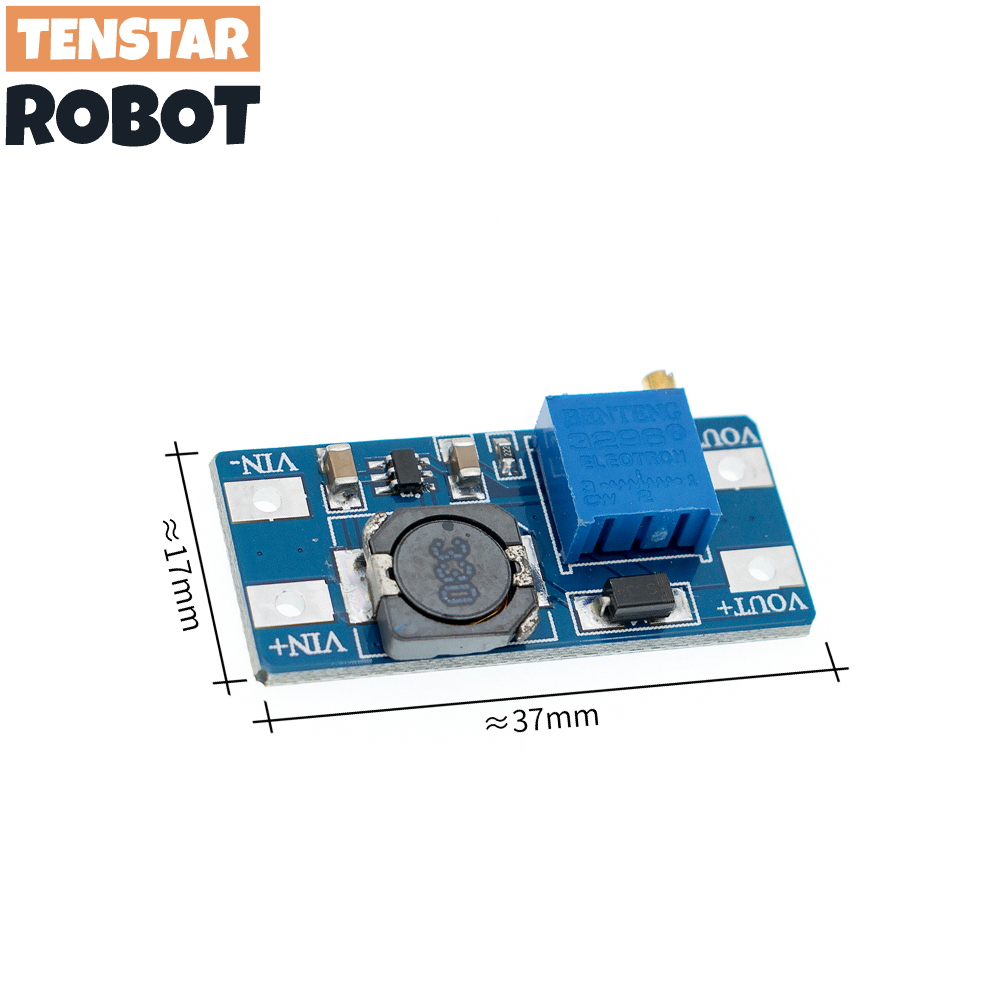 Mô Đun Tăng Áp Điều Chỉnh Được MT3608 DC-DC 2A 2A Kèm MICRO USB 2V-24V Sang 5V 9V 12V 28V