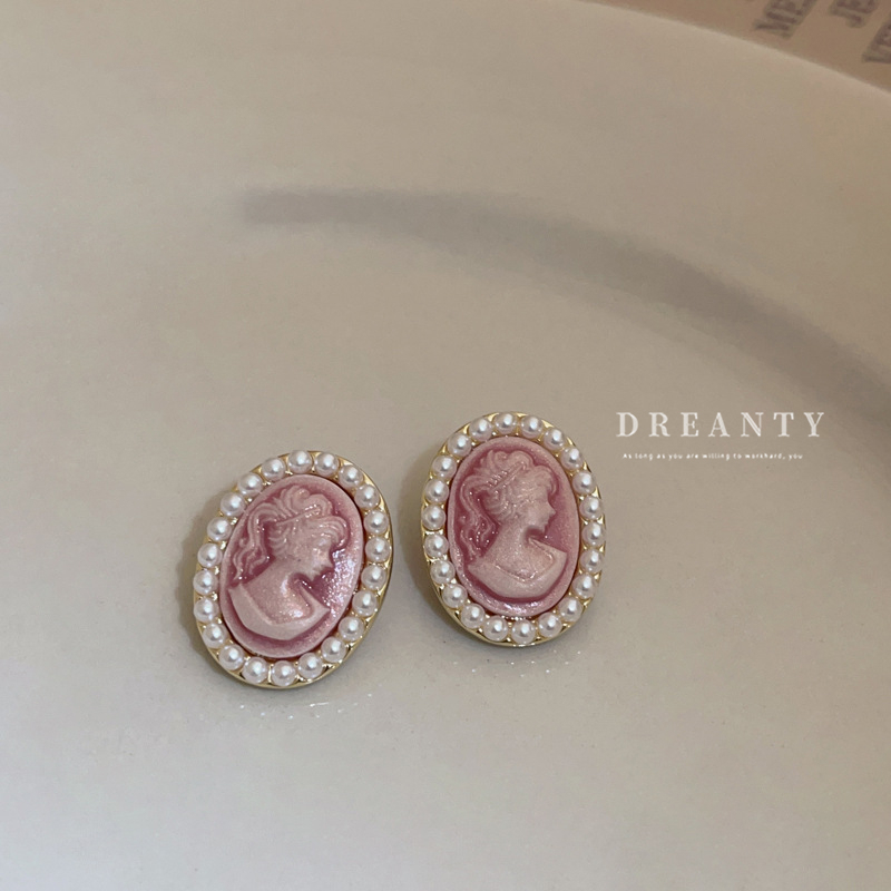 Bông Tai Bạc Hình Oval Đính Ngọc Trai Thời Trang Dành Cho Nữ