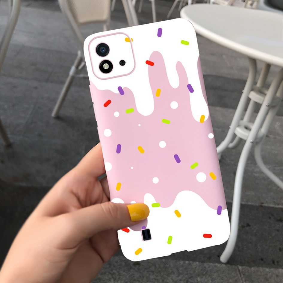 Ốp Điện Thoại Mềm Mặt Nhám Vẽ Hình Cô Gái Dễ Thương Dành Cho Realme C11 2021 Realme C20 C20A RMX3063 RMX3061