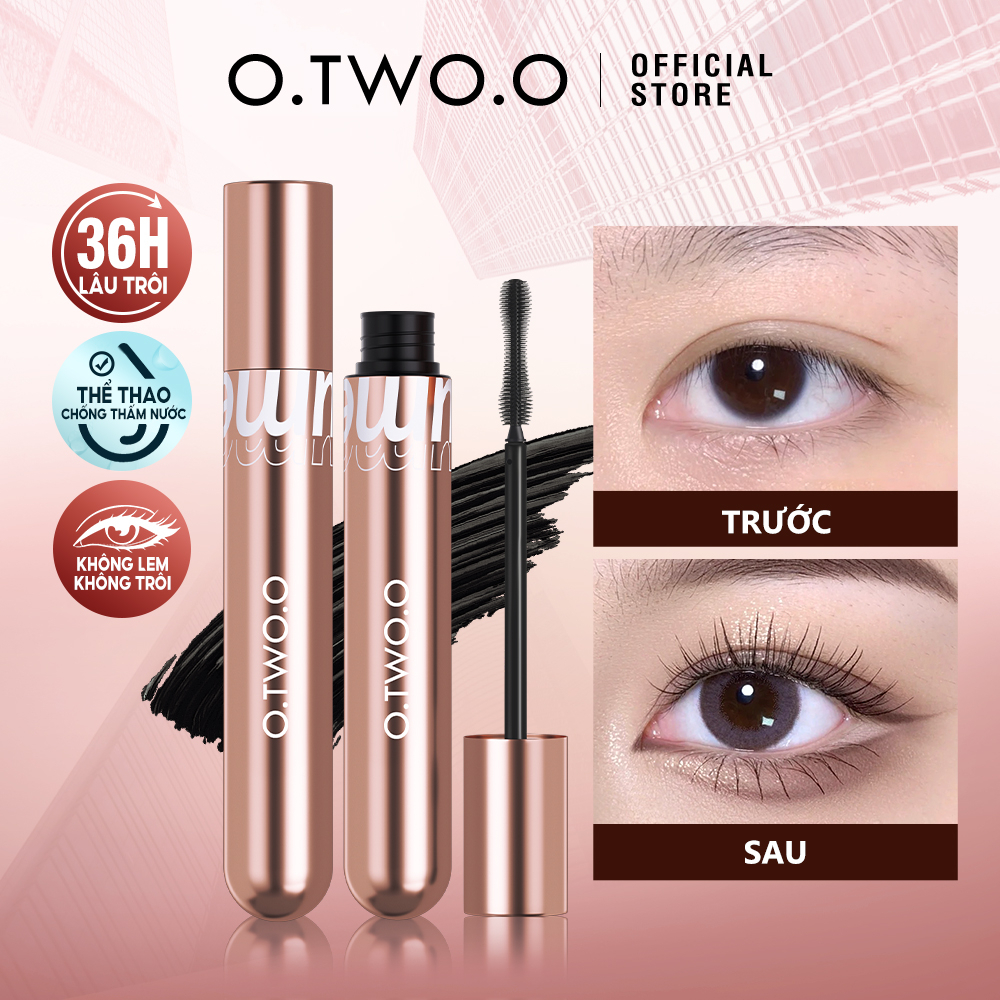 O.TWO.O Mascara  chống nước chống nhòe lâu phai 36h cho hàng mi dày dài và cong vút 90g