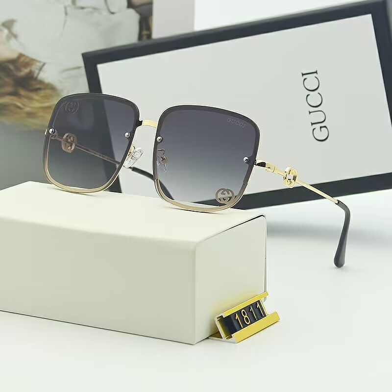 Kính Râm Thời Trang Gọng Vuông Nhỏ Không Viền 2023GG Phong Cách Vintage Dành Cho Nam Nữ