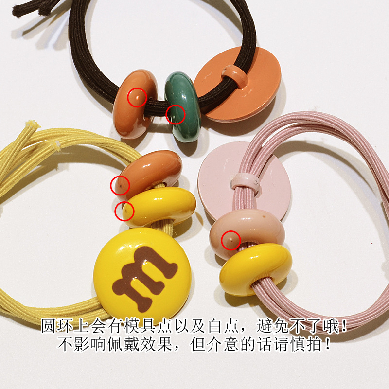 Dây Buộc Tóc Dây Cột Tóc Dễ Thương Với Mặt Dây Chuyền Vui Đậu M Phụ Kiện Thời Trang Cho Nữ AB267