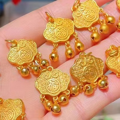 Khóa Nhỏ Bằng Đồng Mạnh Mẽ Màu Sắc Vàng Đồng Phong Cách Trung Hoa Cổ Điển Không Gây Dị Ứng diy Phụ Kiện Dây Đan Dạng Chuỗi Hạt Nhỏ Xinh Trang Trí Xe Hơi