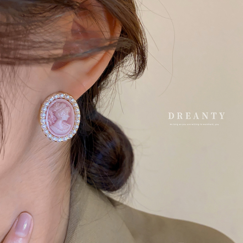 Bông Tai Bạc Hình Oval Đính Ngọc Trai Thời Trang Dành Cho Nữ