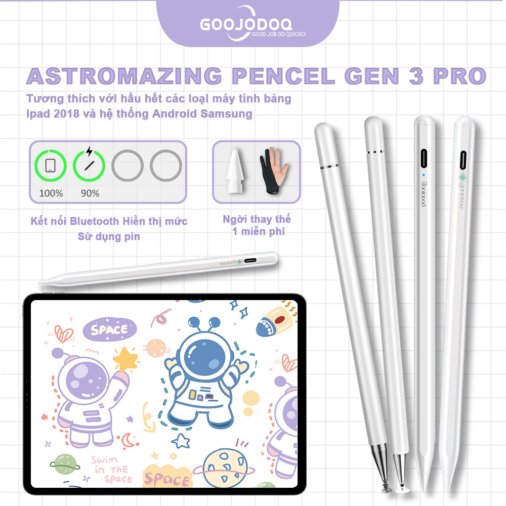 Bút Cảm Ứng Goojodoq Bluetooth Gen 1 Đa Năng Thích Hợp Cho Android / Ipad / Huawei / Xiaomi / Oppo Pad