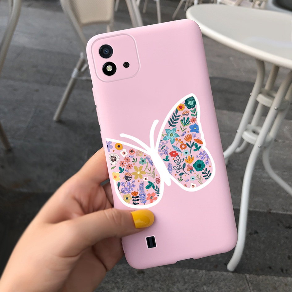 Ốp Điện Thoại Mềm Mặt Nhám Vẽ Hình Cô Gái Dễ Thương Dành Cho Realme C11 2021 Realme C20 C20A RMX3063 RMX3061
