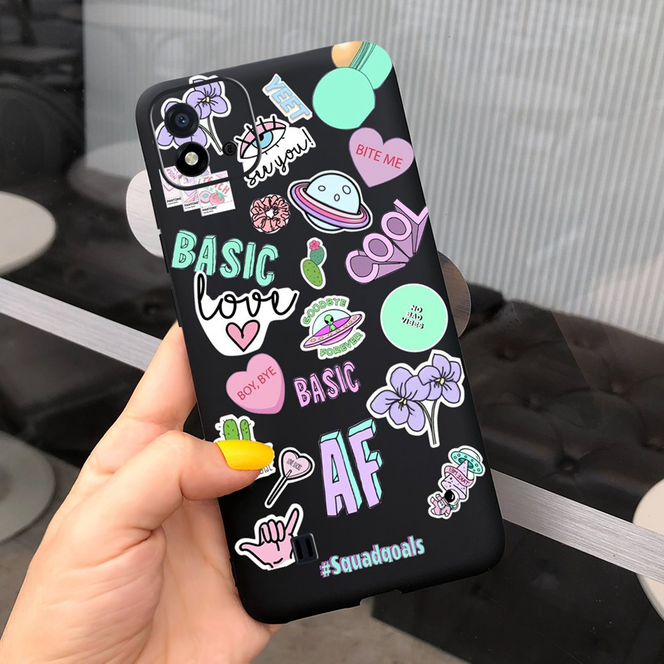 Ốp Điện Thoại Mềm Mặt Nhám Vẽ Hình Cô Gái Dễ Thương Dành Cho Realme C11 2021 Realme C20 C20A RMX3063 RMX3061