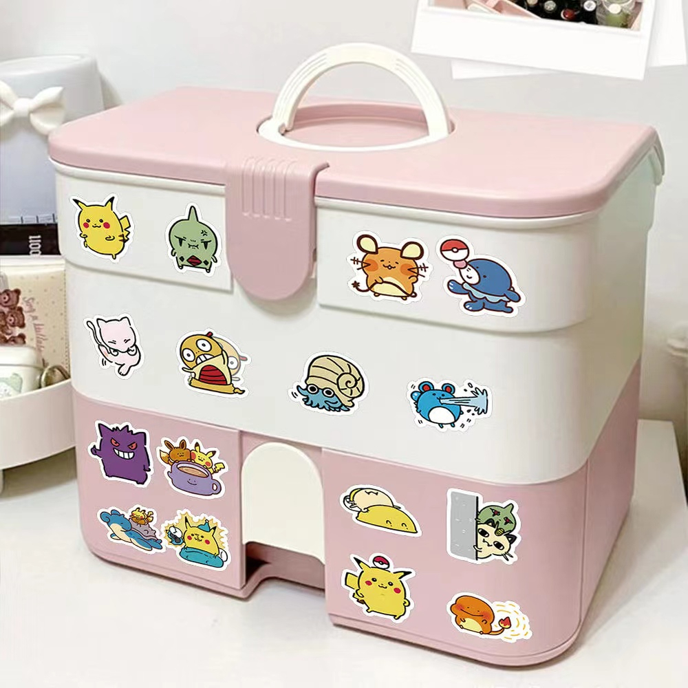 Pokemon Stickers Miếng Dán Hình Pokemon Chống Thấm Nước Dễ Thương Vui Nhộn Trang Trí Laptop / Điện Thoại