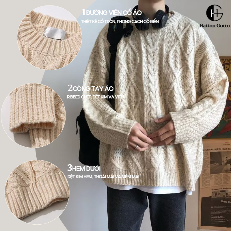 Áo Sweater Dệt Kim Tay Dài Cổ Cao Thời Trang Mùa Thu 2022 Cho Nam