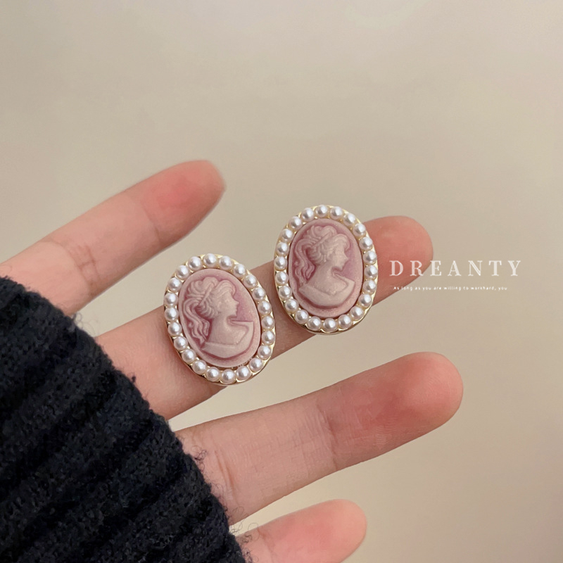 Bông Tai Bạc Hình Oval Đính Ngọc Trai Thời Trang Dành Cho Nữ