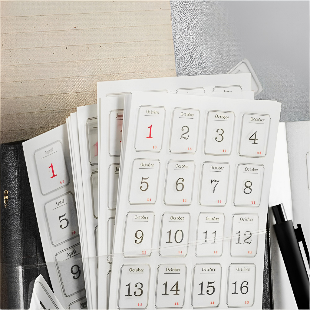 Set 12 Nhãn dán Dán Trang Trí Sổ Tay 365 Ngày lịch Sticker
