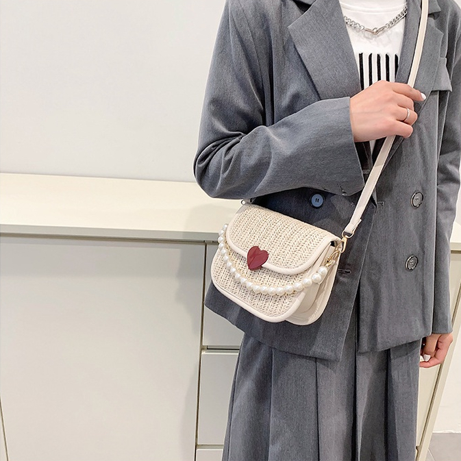 Túi Xách Đeo Vai Vải Dệt Phong Cách Thời Trang Retro Dành Cho Nữ