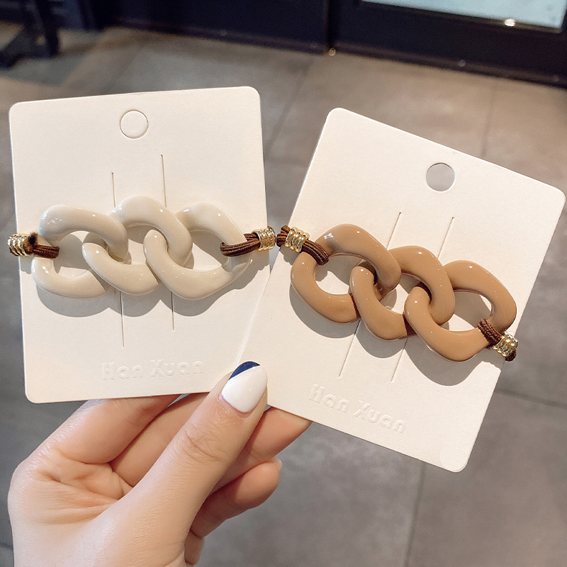 Dây Buộc Tóc Dây Cột Tóc Với Mặt Dây Chuyền Đơn Giản Acrylic Phụ Kiện Thời Trang Cho Nữ AB271