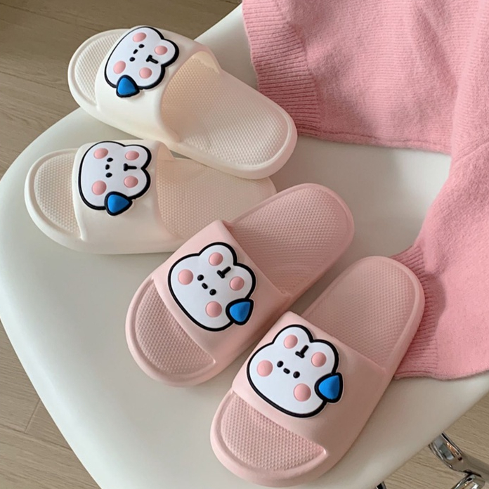 Dép Đi Trong Nhà Tắm Nhanh Khô Hình Thỏ Dễ Thương Cho Cặp Đôi