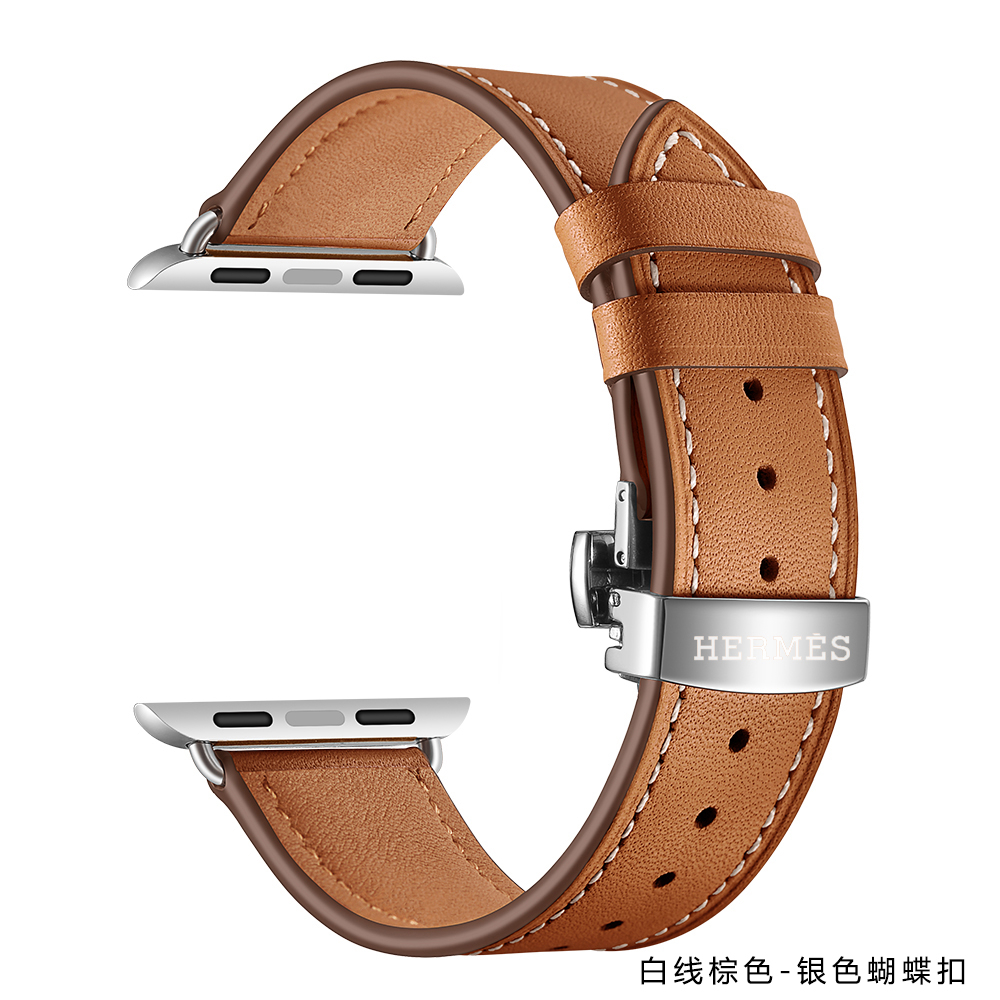 Dây Đeo Bằng Da Có Khóa Hình Bướm Cho Đồng Hồ Thông Minh apple watch ultra / 8 / 7 / 6 / se 6 / 5 / 4 / 3 / 2 / 1 49 / 45 / 44 / 42 / 41 / 40 / 38mm