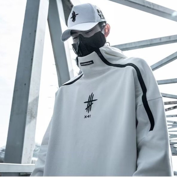 Áo Khoác Hoodie Dáng Rộng Thiết Kế Ninja Thời Trang Phong Cách Hàn Quốc Cho Cặp Đôi Lenan panjang Bernaya