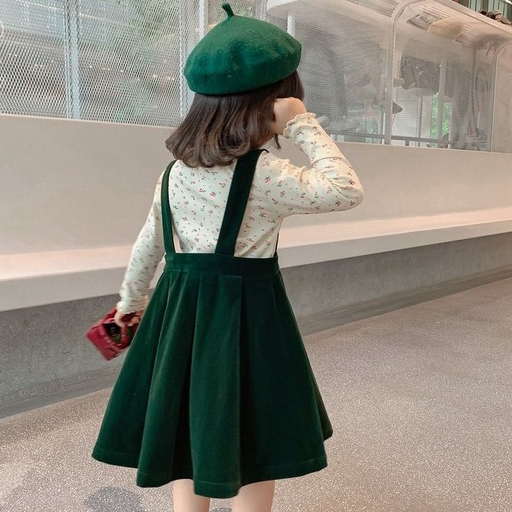 Áo Sơ Mi cotton Tay Dài Cổ Cao In Họa Tiết Hoa Phong Cách Hàn Quốc Cho Bé Gái Thời Trang Áo Thun Dài Tay Bé Gái