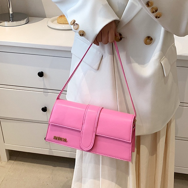 Mischa Túi Đeo Chéo Da PU Hình Vuông Màu Trơn Thiết Kế Nhỏ Nhắn Thời Trang Xinh Xắn