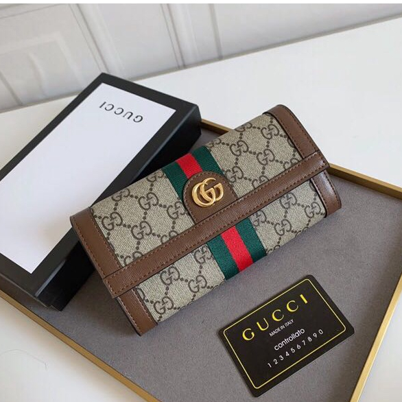 Hình ảnh vật lý Gucci thời trang Gucci ví 523153 sẵn sàng để vận chuyển (với hộp)