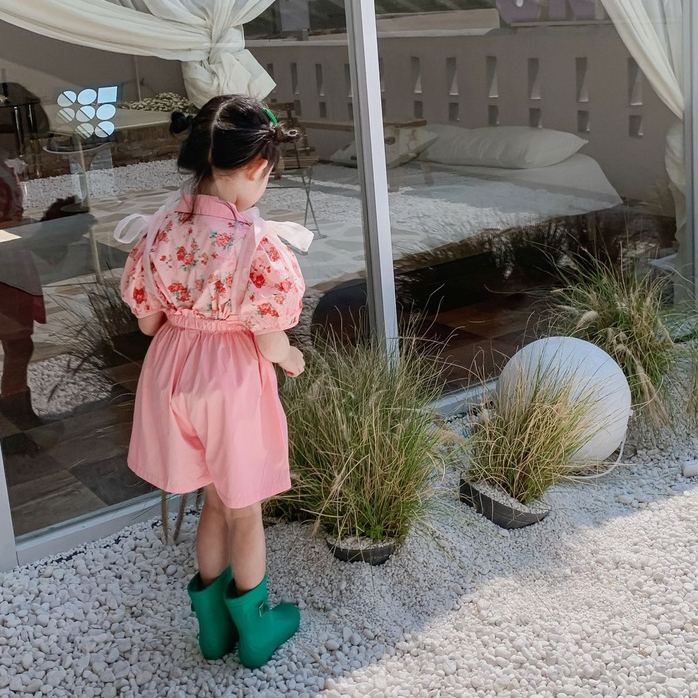 Bộ Áo In Hoa + Quần Ngắn Dễ Thương Dành Cho Bé Gái 1-6 Tuổi