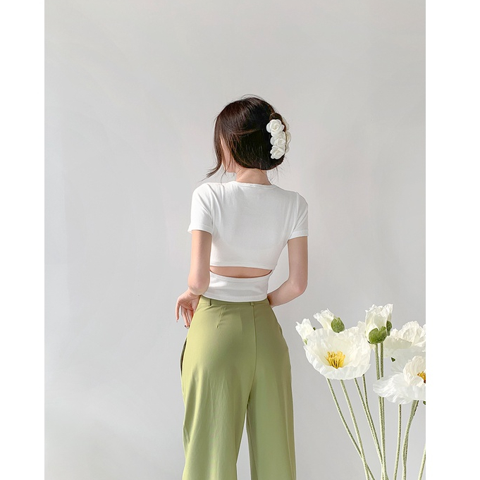 Áo Thun Ngắn Tay Thiết Kế Đơn Giản Thời Trang Mùa Hè Hàn Quốc