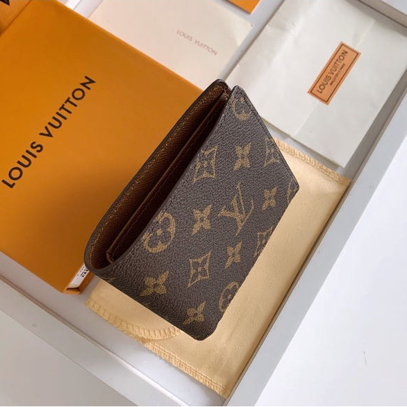 Sẵn sàng giao hàng Louis Vuitton LV dành cho nam, ví đựng album ngắn bên trong có hộp M60930
