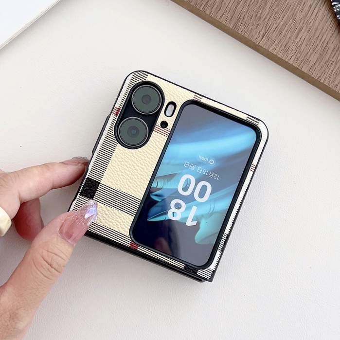Vỏ Bao Da Điện Thoại Nắp Lật Siêu Mỏng Dập Nổi Họa Tiết Ba Chiều Cho OPPO FIND N2 N3 FLIP